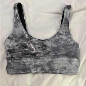 lululemon align reversible bra size 4 silver metallic